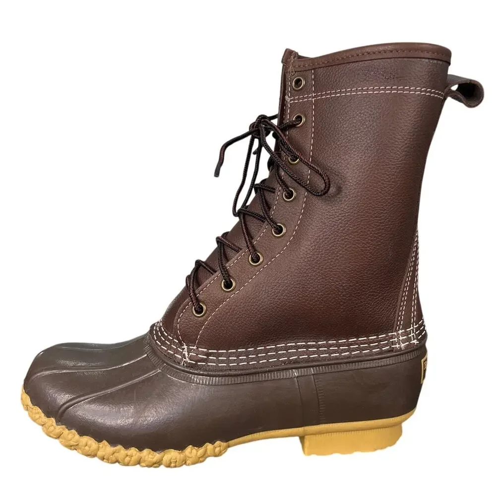 NWOT L.L. Bean Women’s Brown Shearling Lined Hunting Duck Boots Size 8